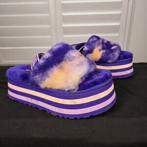 UGG Women's Disco Marble Slide Sandal Violet Night 1122032, Size 7